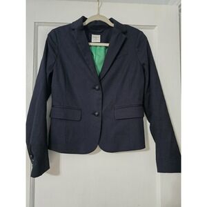 THE‎ ACADEMY BLAZER BY GAP NAVY W/GREEN LINING WOMENS SIZE 0